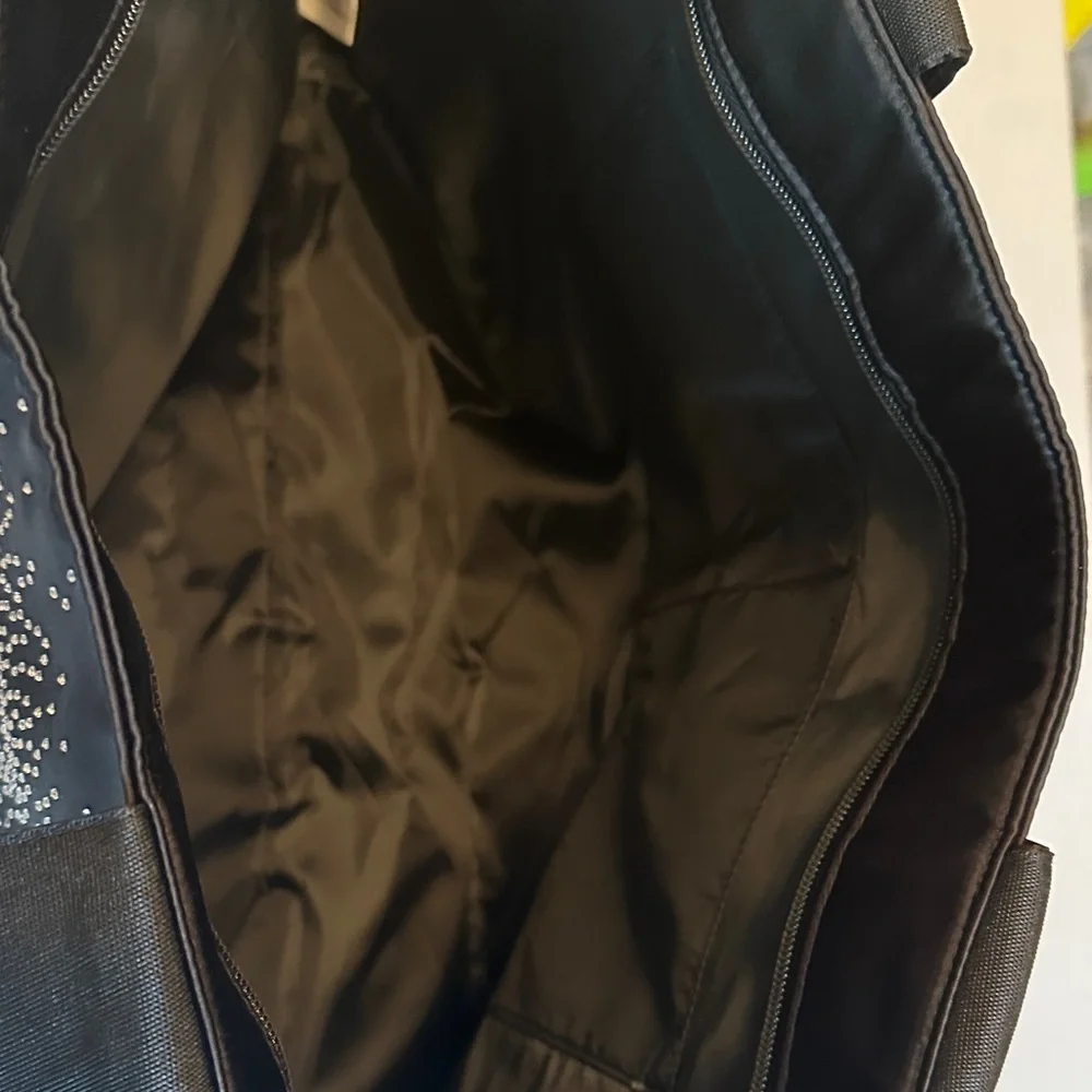 Victoria's Secret Black Tote with Rhinestone Logo - Picture 4 of 5